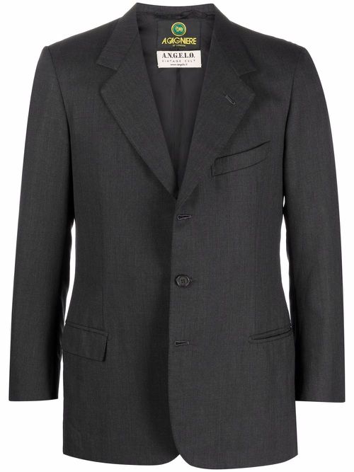 1990s notched lapels blazer - Grey