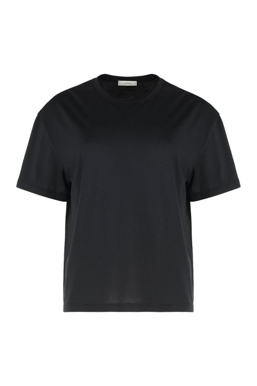 Totême Cotton-Blend T-Shirt with Ribbed Crew Neck