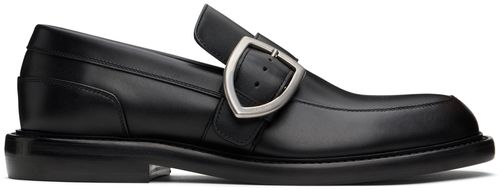 Burberry Black Leather Cobble Loafers
