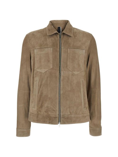 Suede Jacket — Brown