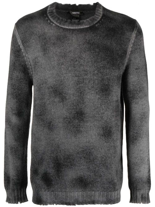 Faded-effect cashmere jumper - Grey