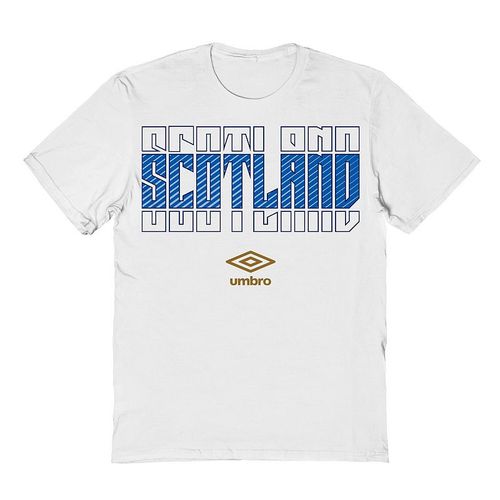 Men's Umbro Scotland Country Stack Graphic Tee, : arge, White