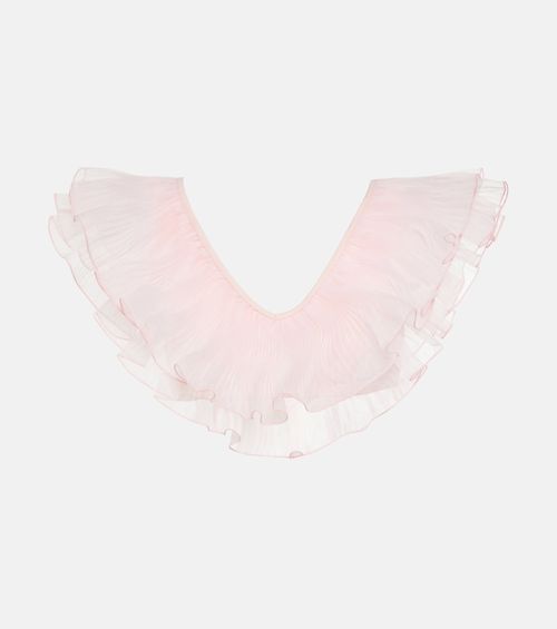 Organza-trimmed bikini top