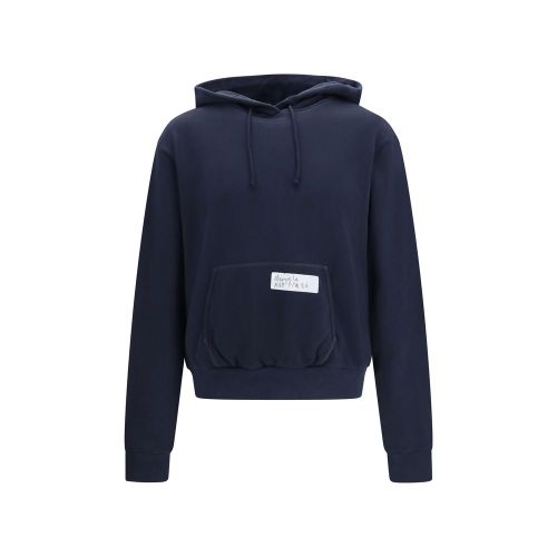 Cotton Hooded Sweatshirt Hoodie — Navy