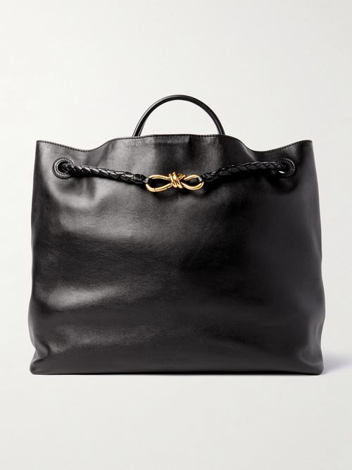 Andiamo Large Leather Tote - Black