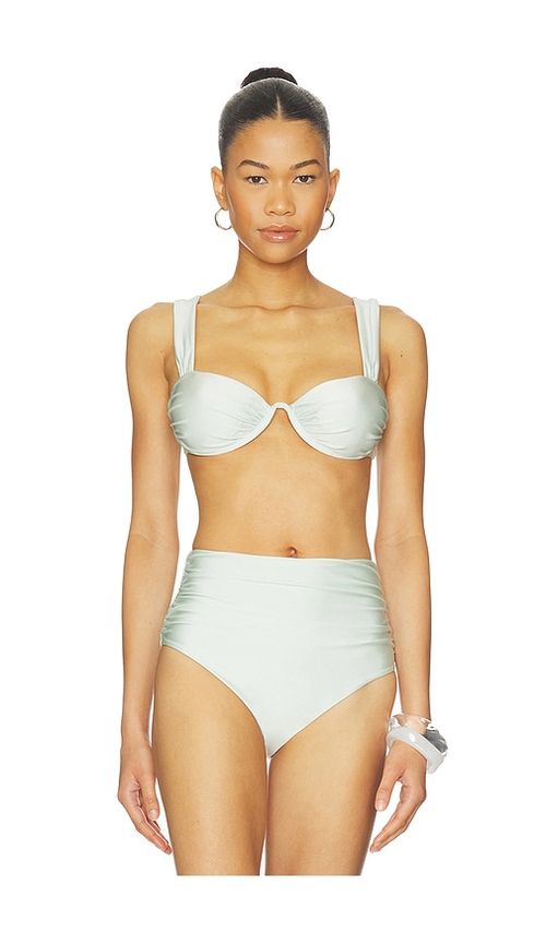 SIMKHAI Anniston Bikini Top in Mint. - L also in XS