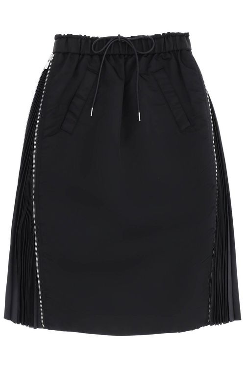Midi Skirt With Pleated Inserts