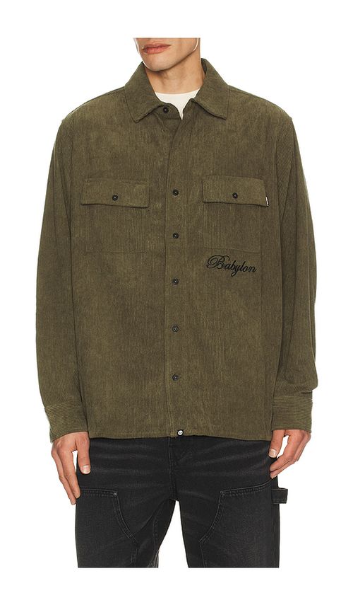 Babylon Corduroy Shirt in Olive. L. Also in