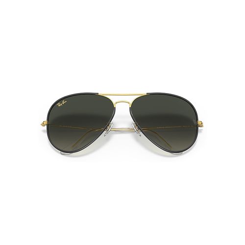 Ray-Ban Aviator Full Color Legend Sunglasses Gold Frame Grey Lense