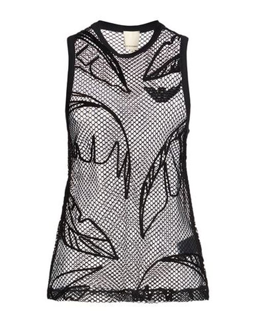 Woman Top Black Size 4 Polyamide, Elastane