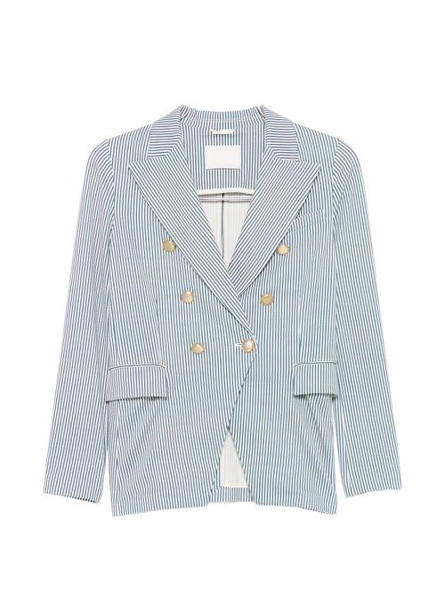 Striped Double-breasted Jacket