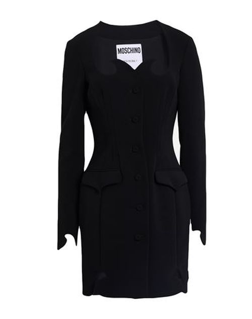 Woman Mini dress Black Size 12 Polyester, Polyurethane