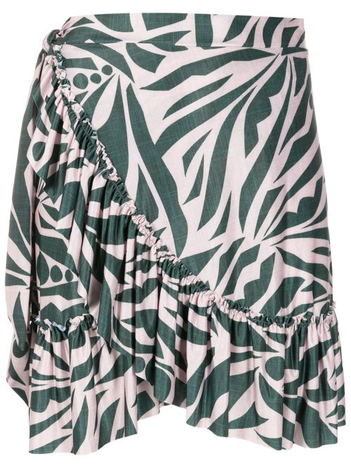 Laurita ruffled miniskirt - Green