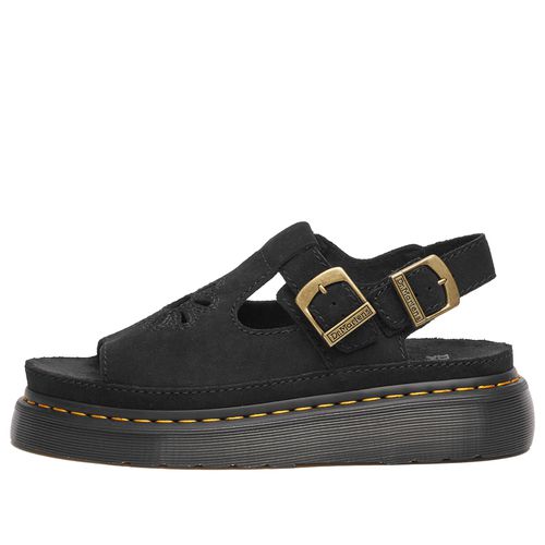 Dr. Martens Women's Dunnet Flower Suede Sandal in Black