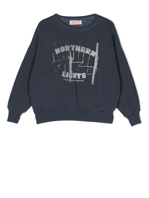 Graphic logo-print sweatshirt - Blue