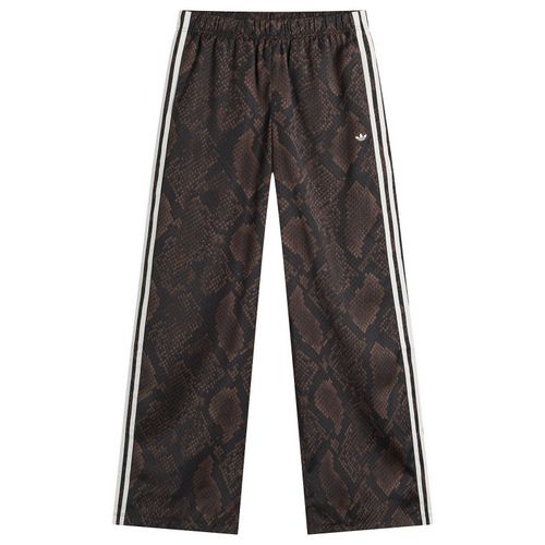Women's Satin Wide Leg Track Pant Earth Strata/Aurora Coffee