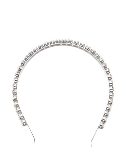 2020s rhinestone-embellished head band - Silver