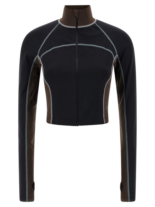 Color-Block Technical Overshirt — Black