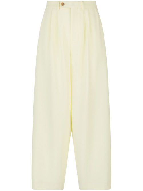 High-waist wide-leg trousers - Yellow