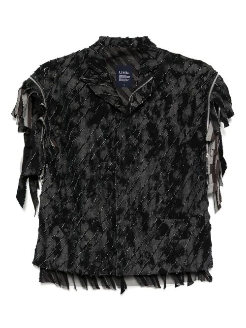 Limi Feu denim cuff-zips jacket - Black