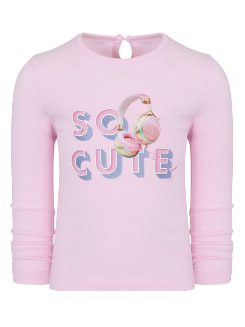 Slogan-print long-sleeve T-shirt - Pink