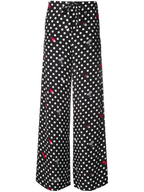 Polka dot trousers - Black