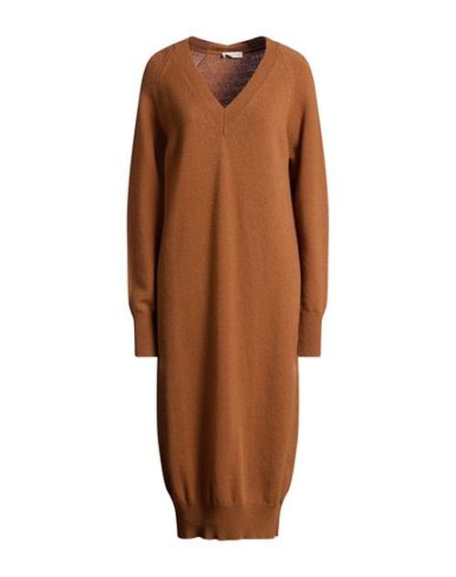 Woman Midi dress Camel Size S Virgin Wool, Cashmere