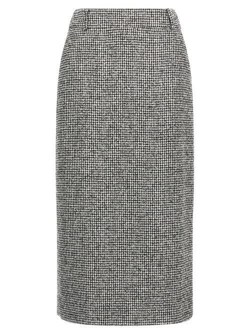 Bicolor Wool Skirt — Gray