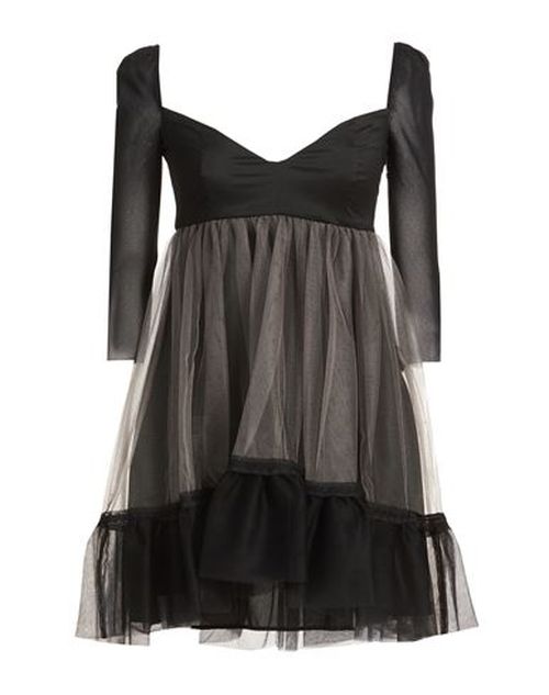 Woman Mini dress Black Size 2 Polyester, Polyamide, Elastane