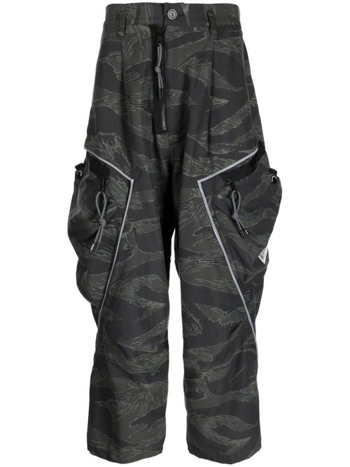 3D drop-crotch trousers - Multicolour