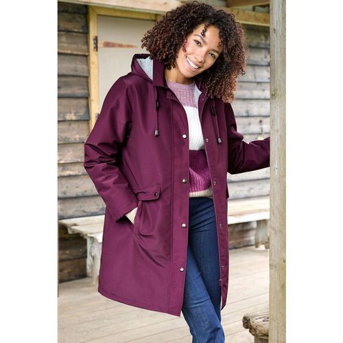 Cotton Traders Women's All-Weather Fleece Lined Waterproof Coat in Wine