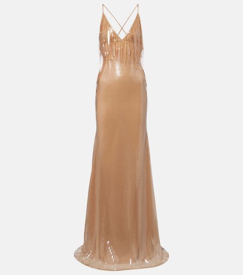 Dégradé sequined gown