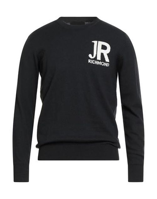 Man Sweater Black Size L Cotton, Merino Wool