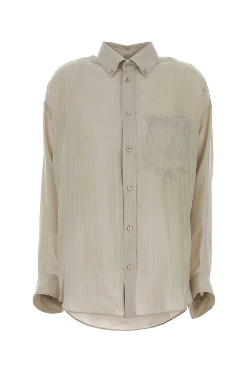 Sand Cupro Oversize Shirt