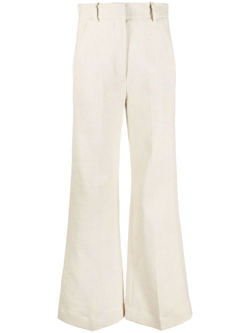 Straight-leg cut trousers - Neutrals