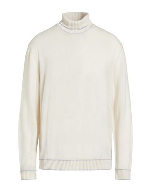 Platinum Man Turtleneck Cream Size S Wool