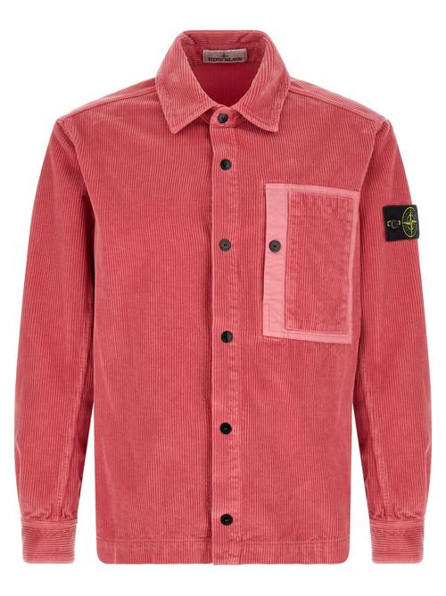 Pink Logo Corduroy Overshirt