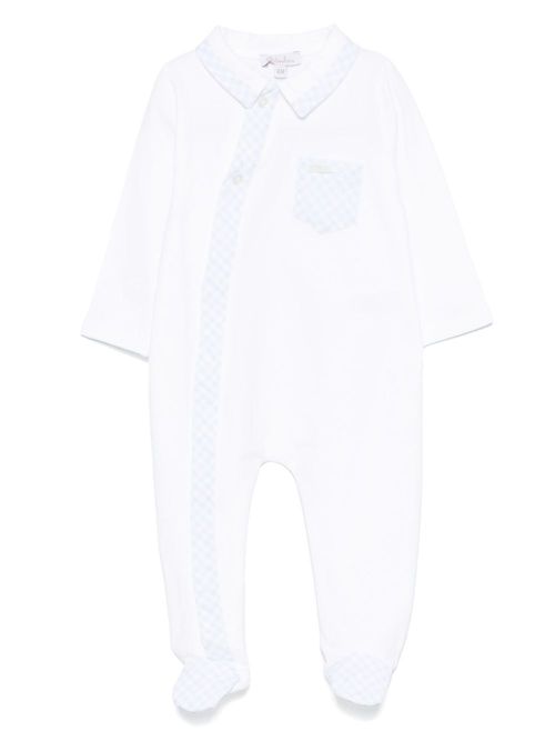 Contrasting-trim pajama - White