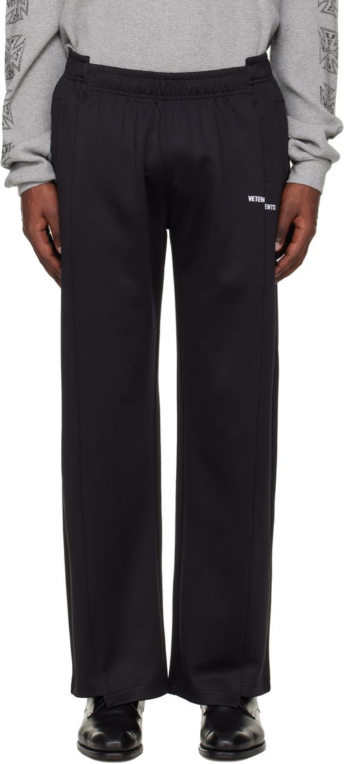 Black Cut-Up Athletic Sweatpants