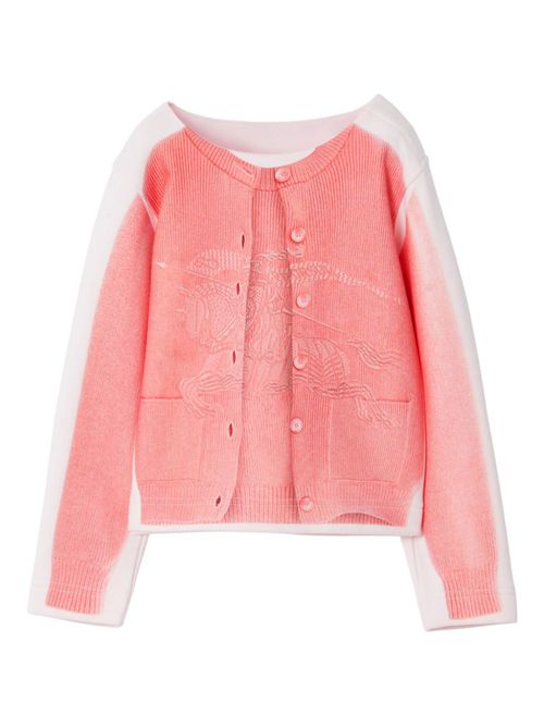Graphic-print cotton cardigan - Pink