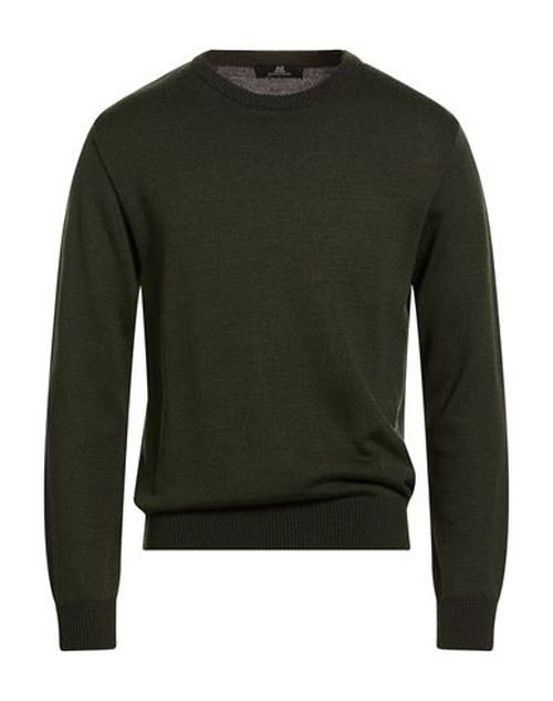 Montechiaro Man Sweater Military green Size 40 Acrylic, Virgin Wool, Cotton
