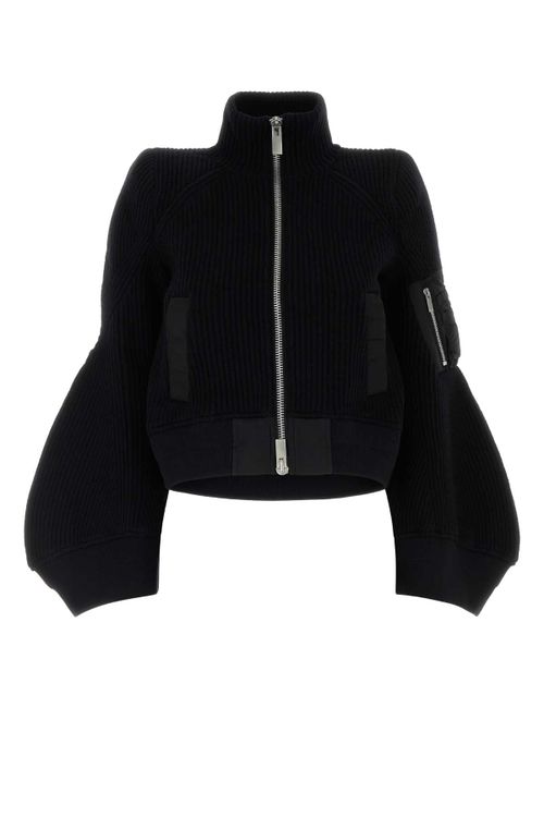 Twill Cardigan — Black