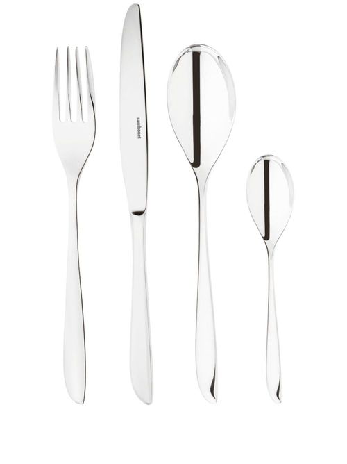 Leaf stainless-steel cutlery (set of 24) - Silver