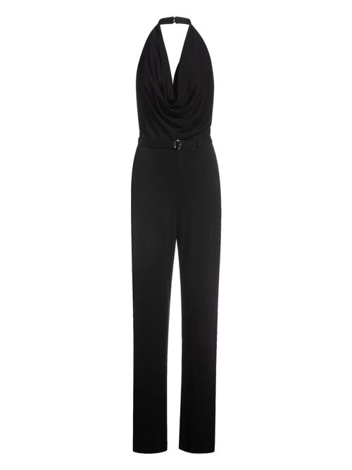HUGO draped-detail jumpsuit - Black