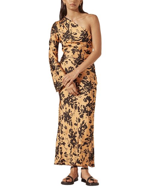 Solare One Shoulder Midi Dress
