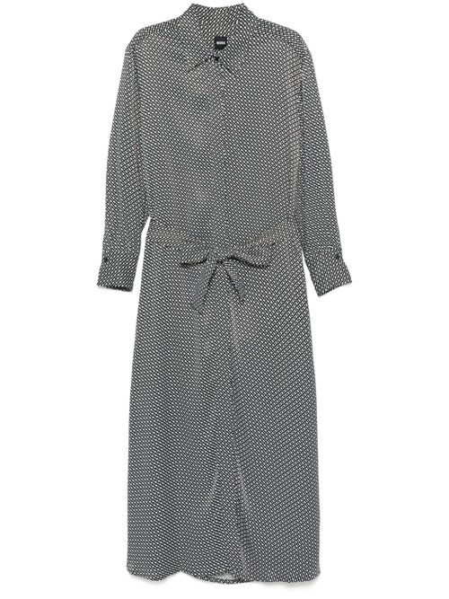 Monogram midi dress - Black