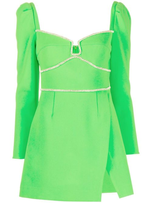 Rhinestone-embellished minidress - Green