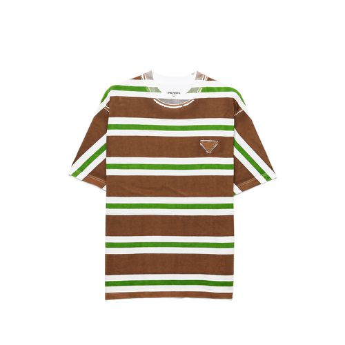 Striped Logo-patch T-shirt