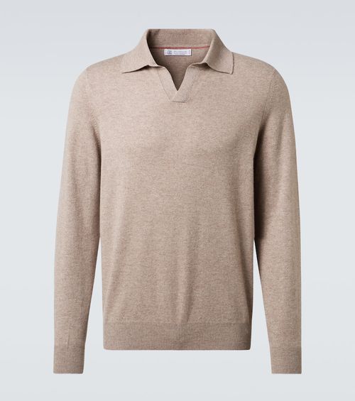 Cashmere polo sweater