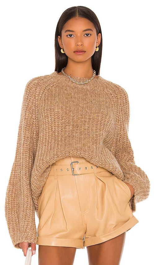 L'Academie STRICK SONOMA CREW NECK in Tan. Größe XS. Also in